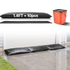 Översvämningspåsar - Sandfria sandsäckar - 10-pack - 43 x 83 cm - Vattenaktiverade - Återanvändbara - Med hink - För dörr, källare, garage