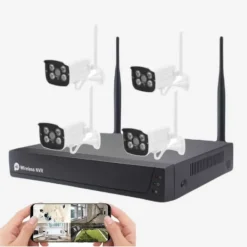 Sale Övervakning Säkerhetskamera 2.0MP trådlöst system med 4 kameror Säkerhetsmonitorer & Videokameror