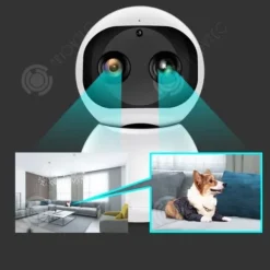 Clearance Övervakningskamera - INN® - HD binokulär robot - WiFi - 1080p - Inomhus Säkerhetsmonitorer & Videokameror