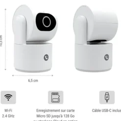 Sale Övervakningskamera - KONYKS - CAMINI CARE 2 - Inomhus - Wifi med siren och videosamtalknapp Säkerhetsmonitorer & Videokameror