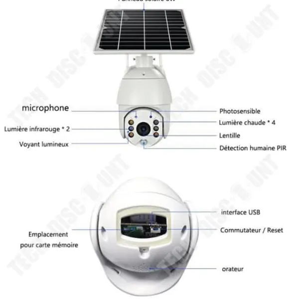 Övervakningskamera - TD® - Q3 - Dôme - 2MP - Solenergi - Utomhus