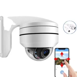 Övervakningskamera, 4K Högupplösning, 12X Optisk Zoom,8MP POE PTZ-kamera