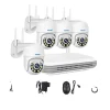 Övervakningskamera Kit, 5MP Upplösning, Tvåvägs ljud, Ingen, 8CH NVR X 4 kamera 3mp