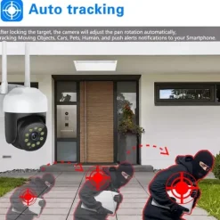 Övervakningskamera, 5MP upplösning, färg-nattseende,EU-kontakt, en WiFi-kamera utan kort