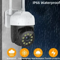 Övervakningskamera, 5MP upplösning, färg-nattseende,EU-kontakt, en WiFi-kamera utan kort