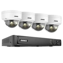Övervakningskamera, 6MP upplösning, rörelsedetekteringsteknik,8CH NVR 4Pcs Kamera, Ingen