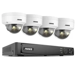 Övervakningskamera, 6MP upplösning, rörelsedetekteringsteknik,8CH NVR 4Pcs Kamera, Ingen