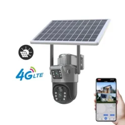 Clearance Övervakningskamera, Solenergi, IP66 Vattentät,4G Säkerhetsmonitorer & Videokameror