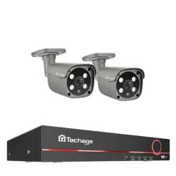 Clearance Övervakningskamerasystem, 8-kanal, Tvåvägskommunikation,8CH 2PCS 5MP KAMERA, 3T Inbyggd HDD Säkerhetsmonitorer & Videokameror