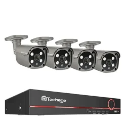 Övervakningskamerasystem, 8-kanal, Tvåvägskommunikation,8CH 4PCS 5MP KAMERA, 3T Inbyggd HDD