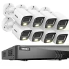 Övervakningskamerasystem, 5MP upplösning, väderbeständig design,8CH DVR 8Pcs Kit, 1T