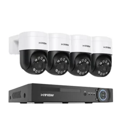Övervakningskamerasystem, 8MP upplösning, fjärråtkomst,4st 5MP Kamera, Ingen