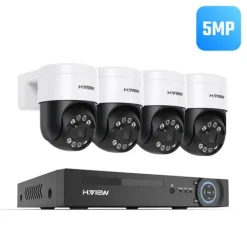 Övervakningskamerasystem, 8MP upplösning, fjärråtkomst,4st 5MP Kamera, Ingen