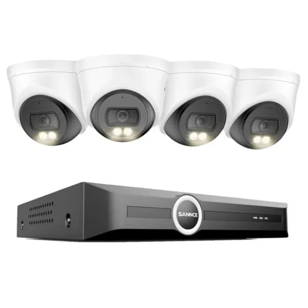 Övervakningskamerasystem, 3MP upplösning, PoE aktiverad,Ingen-a, 8CH NVR 4Pcs Kamera-a