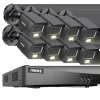 Outlet Övervakningskamerasystem, 5MP upplösning, väderbeständig design,8CH DVR 8Pcs Kit, 1T Säkerhetsmonitorer & Videokameror