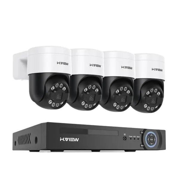 Övervakningskamerasystem, 8MP upplösning, fjärråtkomst,2T, 4st 8MP Kamera