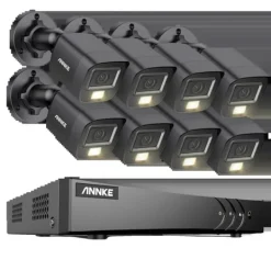 Best Övervakningskamerasystem, 5MP upplösning, väderbeständig design,8CH DVR 8Pcs Kit, Ingen Säkerhetsmonitorer & Videokameror