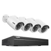 Outlet Övervakningssystem med CCTV, 5MP/3MP upplösning, IP66 vattentät, 4 st 3MP, 4T Säkerhetsmonitorer & Videokameror