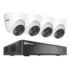 Sale Övervakningssystem, 5MP Ultra HD, 8 Kanaler,2T, 4Pcs Kamerakit Säkerhetsmonitorer & Videokameror