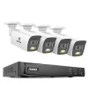 Övervakningssystem, 8MP upplösning, Ström över Ethernet,2T, I91DH 8mp 4st Mic