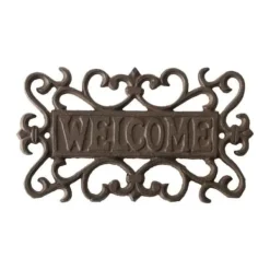 Sale Väggdekoration - Esschert Design - Brun gjutjärn - 21,6 x 12,7 cm - Inskrift och hjärtan - Rektangulär Adresskyltar & Husnummer