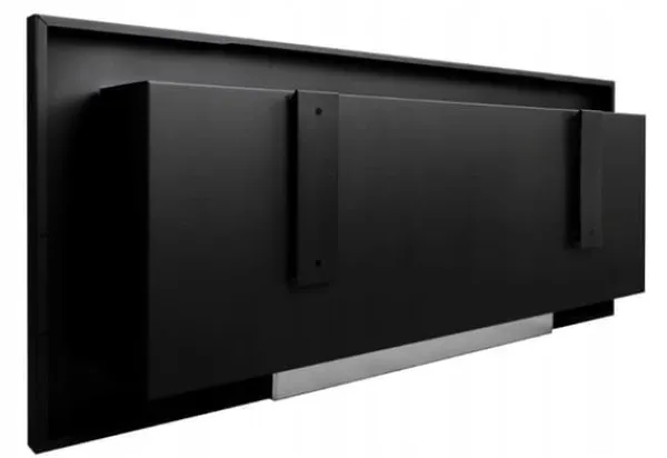Vägghängd biokamin med glas 65x40x12 cm Flamreglering Mattsvart Vedeldade Kaminer