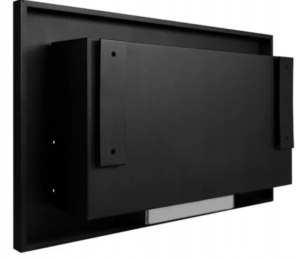 Vägghängd biokamin 65x40x12 cm Box Svart strukturmatt