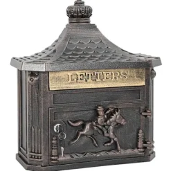 vidaXL Väggmonterad Brevlåda Brons 40,5 x 16 x 45 cm Gjutet Aluminium