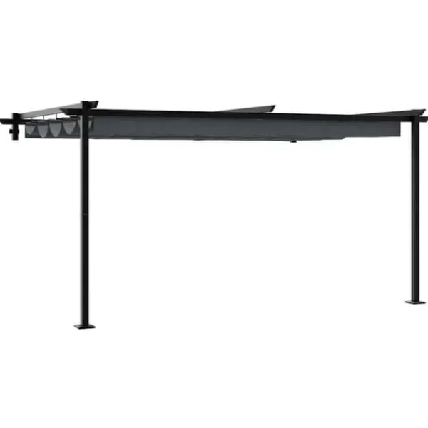 Discount Väggmonterad Gazebo Antracit Stål Valvbågar, Spaljéer, Bersåer & Pergolor