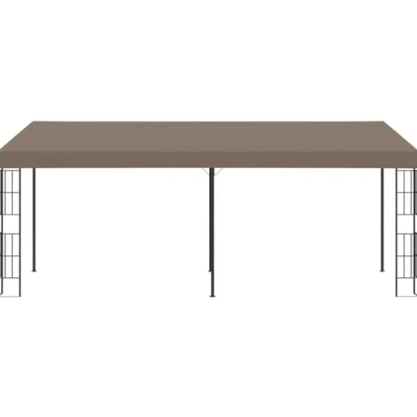 vidaXL Väggmonterad paviljong 6x3 m taupe tyg