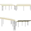 Outlet Väggmonterad paviljong 6x3x2,5 m gräddvit - Solskydd - Sol Skydd - Home & Living Tält & Lusthus