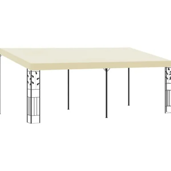Outlet Väggmonterad paviljong 6x3x2,5 m gräddvit - Solskydd - Sol Skydd - Home & Living Tält & Lusthus