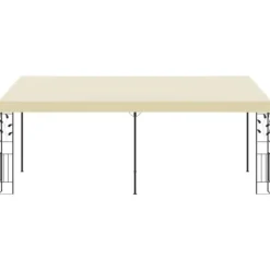 Outlet Väggmonterad paviljong 6x3x2,5 m gräddvit - Solskydd - Sol Skydd - Home & Living Tält & Lusthus