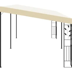 Outlet Väggmonterad paviljong 6x3x2,5 m gräddvit - Solskydd - Sol Skydd - Home & Living Tält & Lusthus