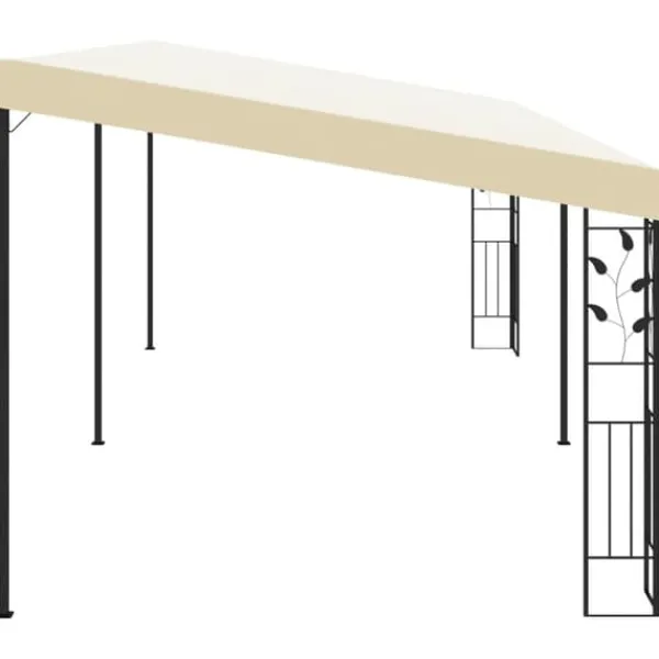 Outlet Väggmonterad paviljong 6x3x2,5 m gräddvit - Solskydd - Sol Skydd - Home & Living Tält & Lusthus