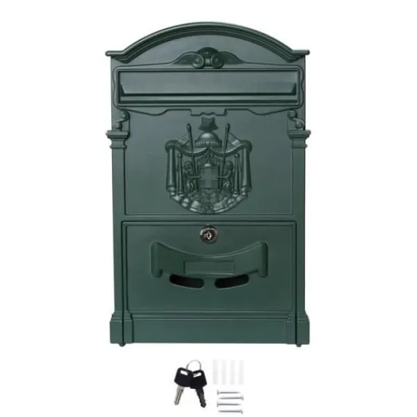 Väggmonterad postlåda - Arregui - D-2151-V - Aluminium - Grön - Storlek M (A4)