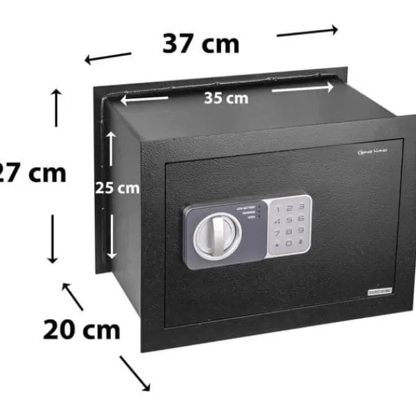 Väggmonterad Valv - GENIE HAND - Elektronisk - Anti-Rebound - Lås B-Class - 16 Liter