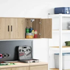 Clearance Väggskåp för garage i konstruerat trä - Förvaring i Sonoma-ek | Färg: Ek | Storlek: Standard Skjul, Garage & Carports