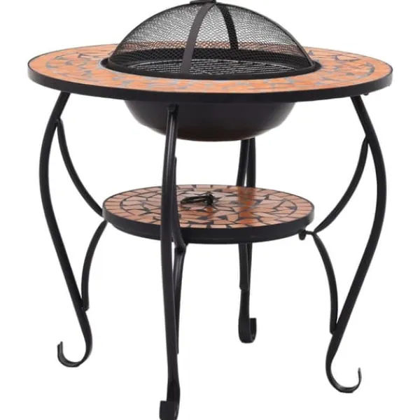 Discount Eldfat med mosaikbord terrakotta 68 cm keramik - Öppna spisar Öppna Spisar