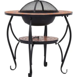 Discount Eldfat med mosaikbord terrakotta 68 cm keramik - Öppna spisar Öppna Spisar