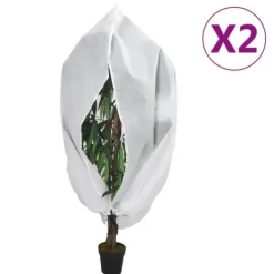 vidaXL Fiberdukar med blixtlås 2 st 70 g/m² 1,2x1,8 m - Tillbehör för trädgårdsskötsel