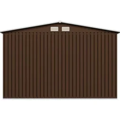 vidaXL Förvaringsbod brun 257x205x178 cm stål - Förråd & Redskapsbodar