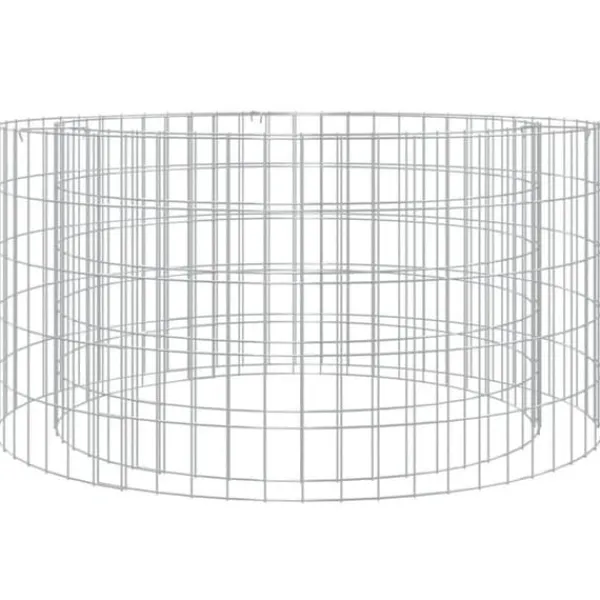 vidaXL Gabion öppen spis Ø 100 cm Galvaniserat järn, Gabion öppen spis, Gabion utomhus spis, Rund Gabion öppen spis, Öppen spis 153560