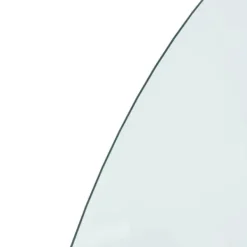 vidaXL Glasskiva för öppen spis halvrund 1000x600 mm - Glas