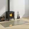 vidaXL Glasskiva för öppen spis rektangulär 120x60 cm - Glas