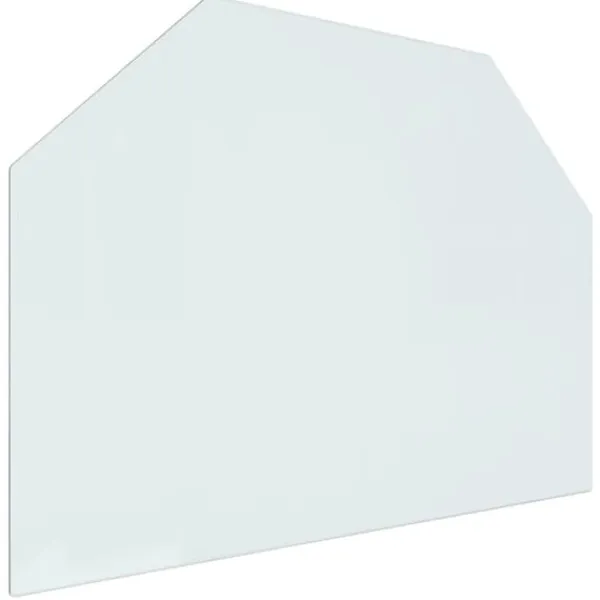 vidaXL Glasskiva för öppen spis sexkantig 80x60 cm - Glas