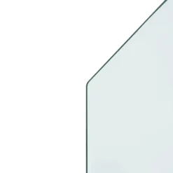 vidaXL Glasskiva för öppen spis sexkantig 80x60 cm - Glas