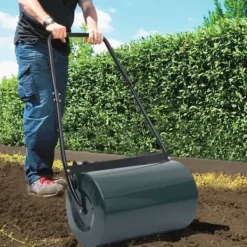 Clearance Gräsmatta rulle Grön och svart 63 cm 50 L Trädgårdsverktyg