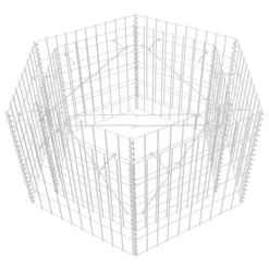 Sale Hexagonal planteringsgabion upphöjd 100x90x50 cm - Krukor & odlingslådor Krukor & Växtbehållare
