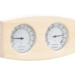 Hot 2-i-1 Bastutermometer & hygrometer sandur set massiv furu Bastu